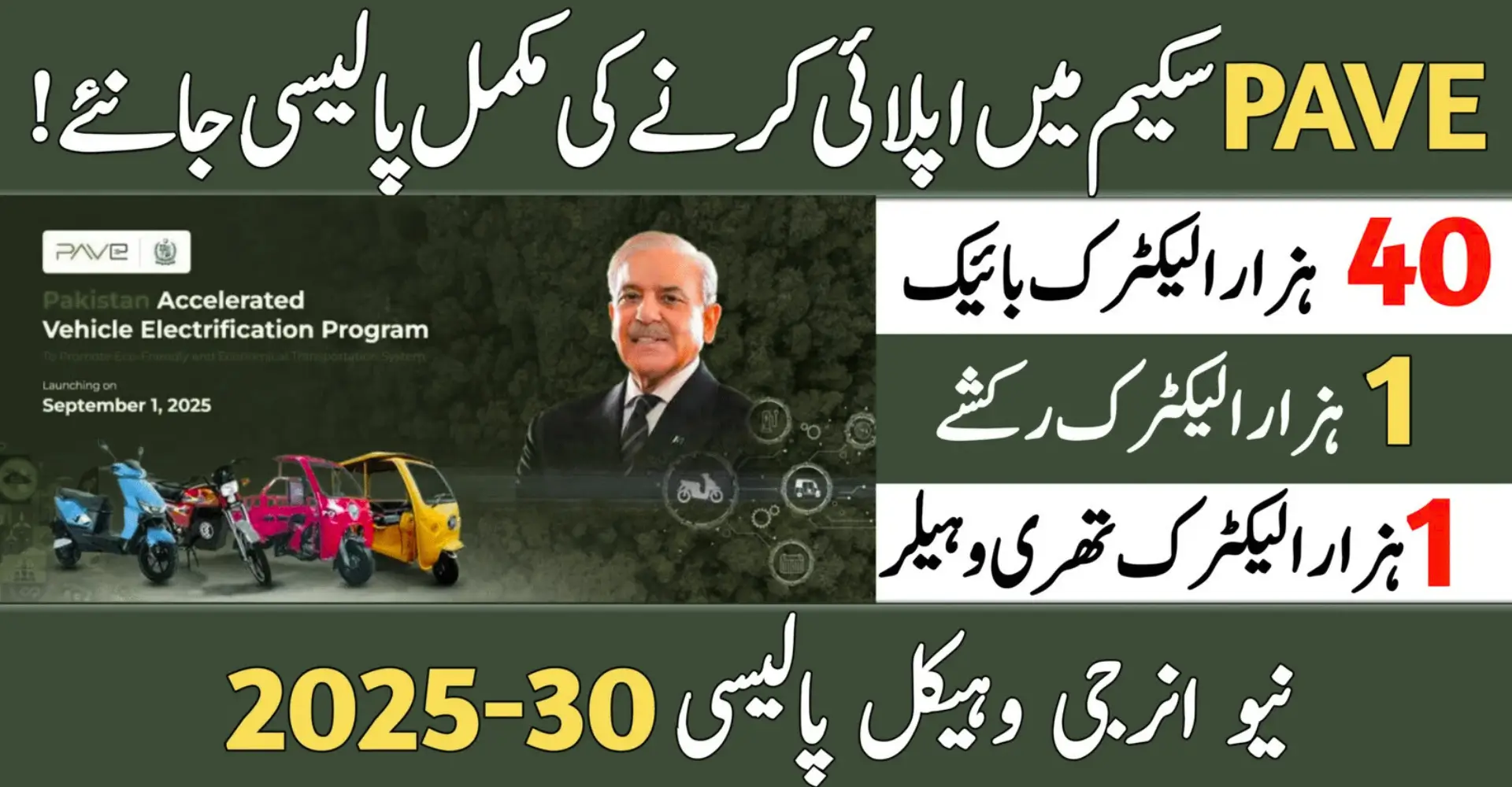 Pakistan PAVE EV Policy