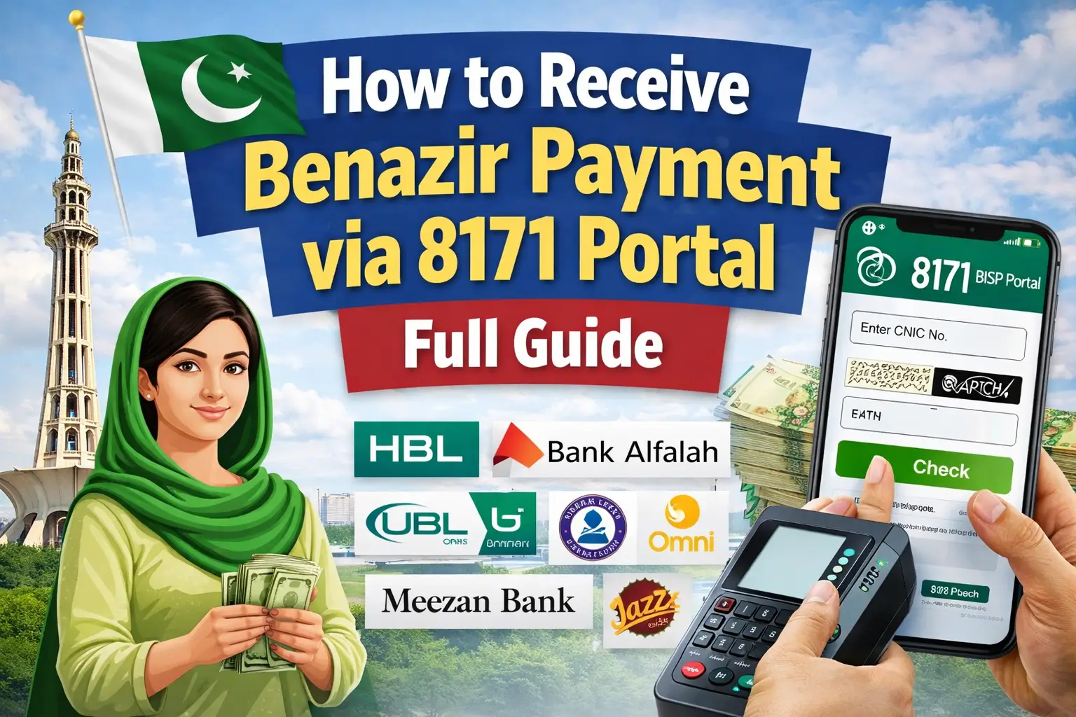 Receive Benazir Payment via 8171 Portal